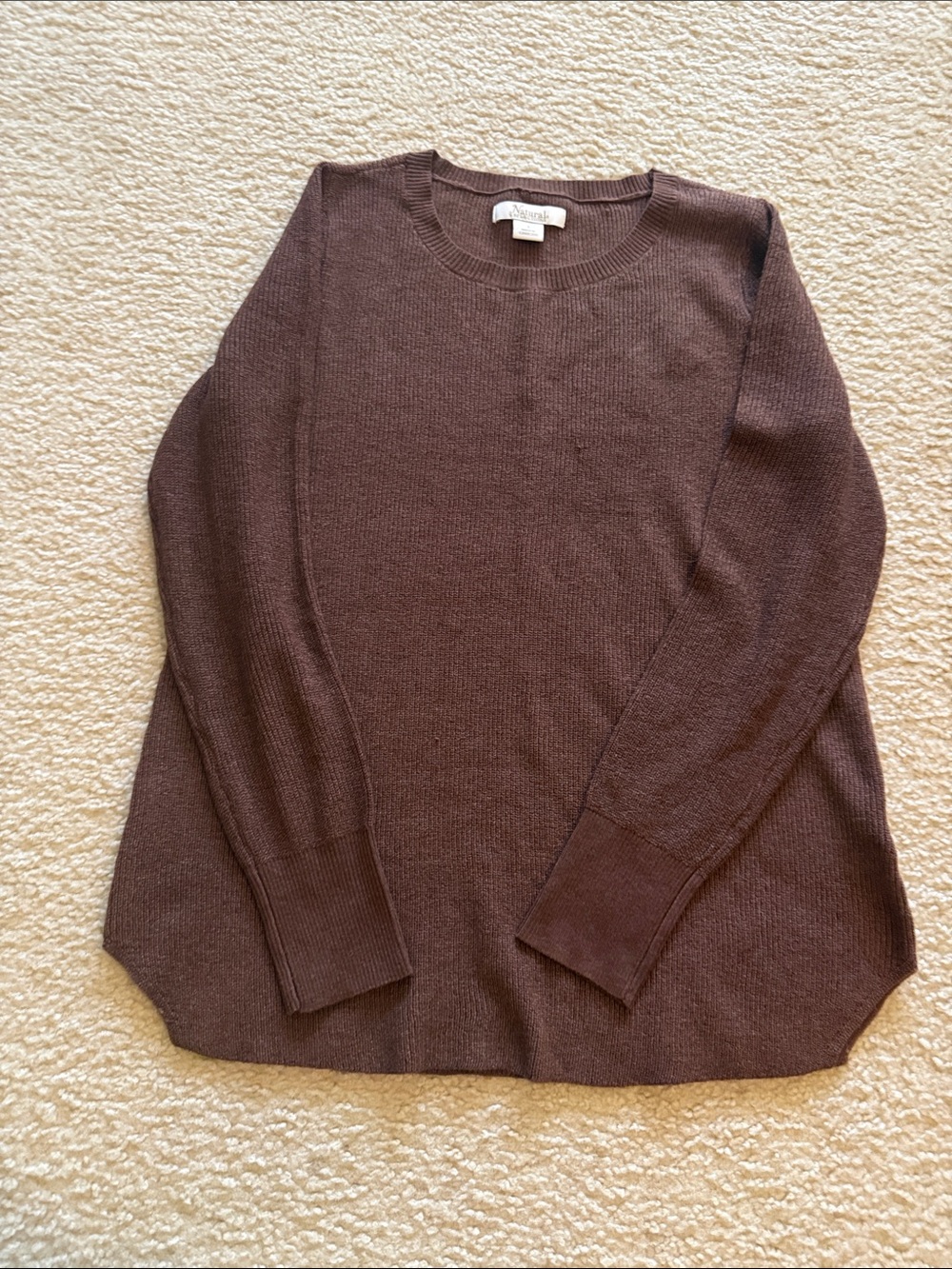 Eddie Bauer Brown Knit Crewneck Sweater